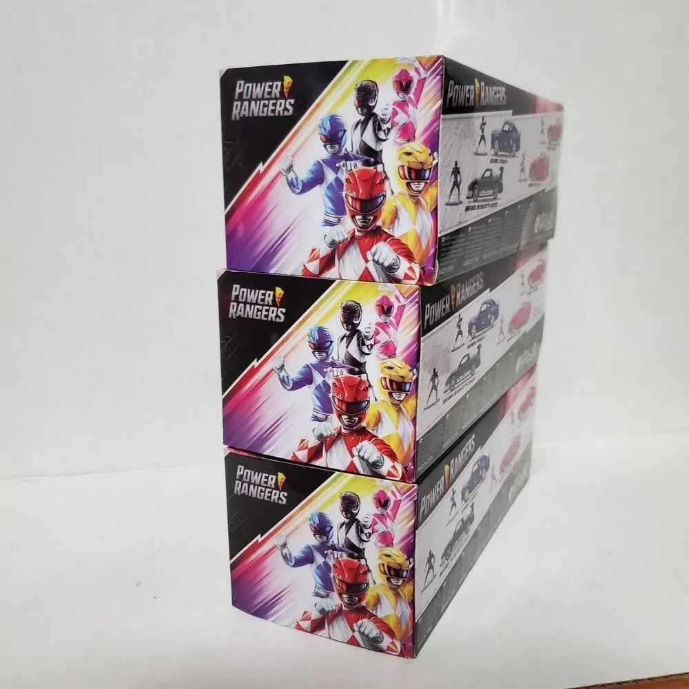JADA Toys Power Rangers 1:24 Cars Green, Pink & Red Ranger Bundle Lot Of 3 New